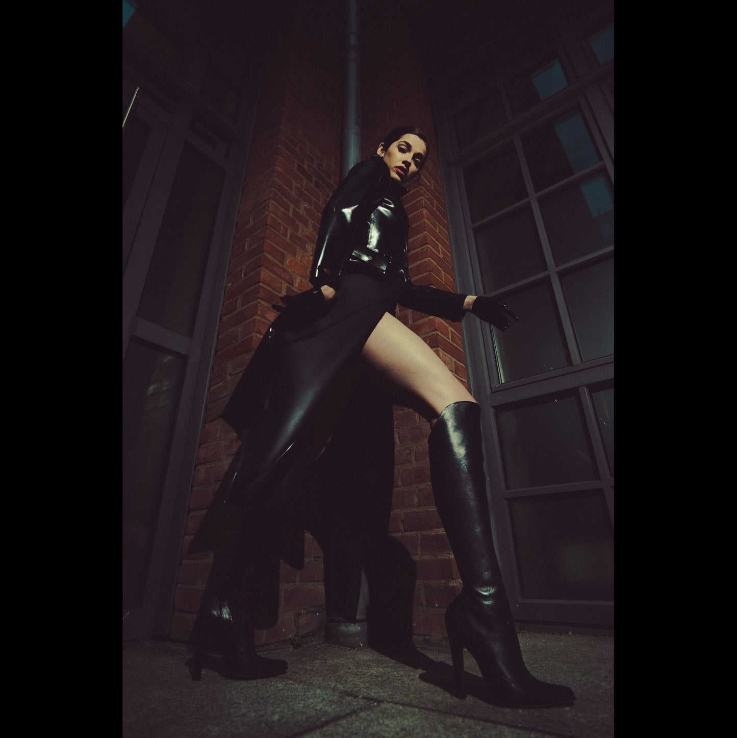 Tailored Riding Coat. Heavy Latex. ( Custom made)