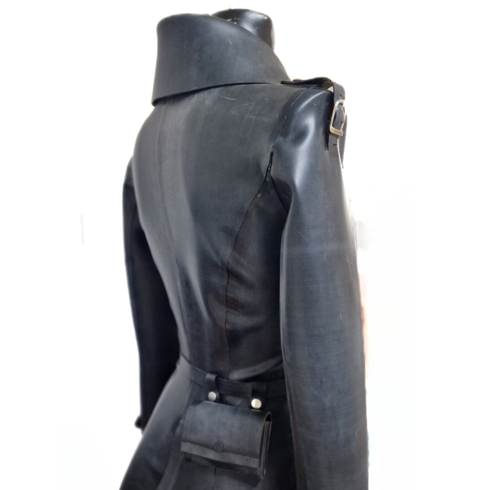 Tailored Riding Coat. Heavy Latex. ( Custom made)