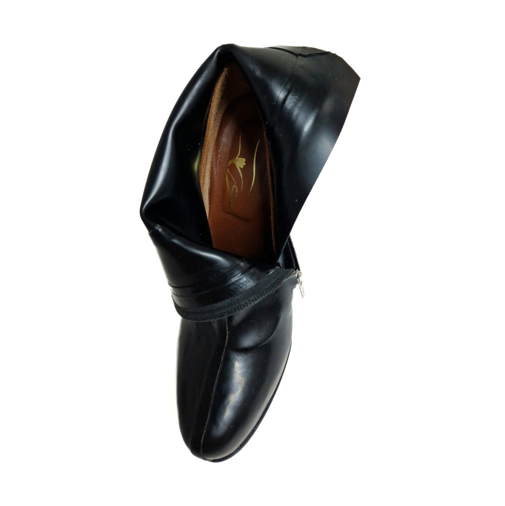 "Lucy" Latex Ankle Boots With Platform. Sample Sale. UK 7.