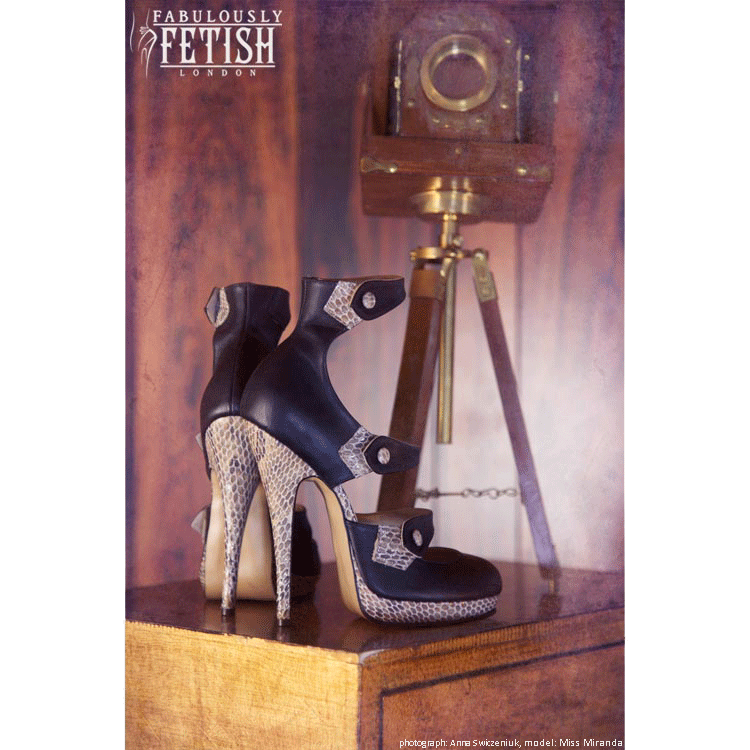 "The Heiress" Round-Toe Stiletto With Button Closure Straps (Custom Made)