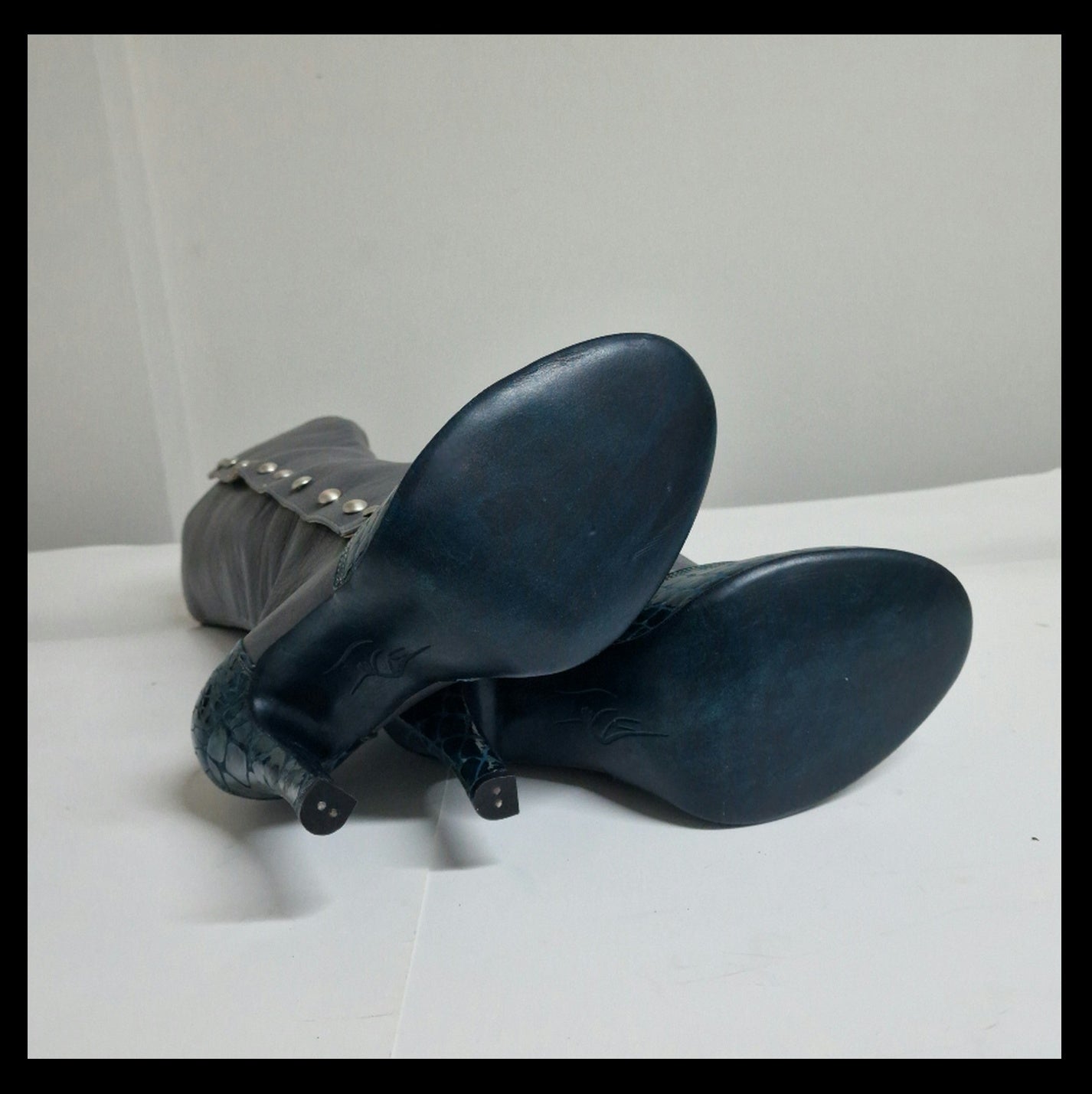 Knee High Stiletto Boot. With buttons. Sample Sale. UK 10.5. EU 44.