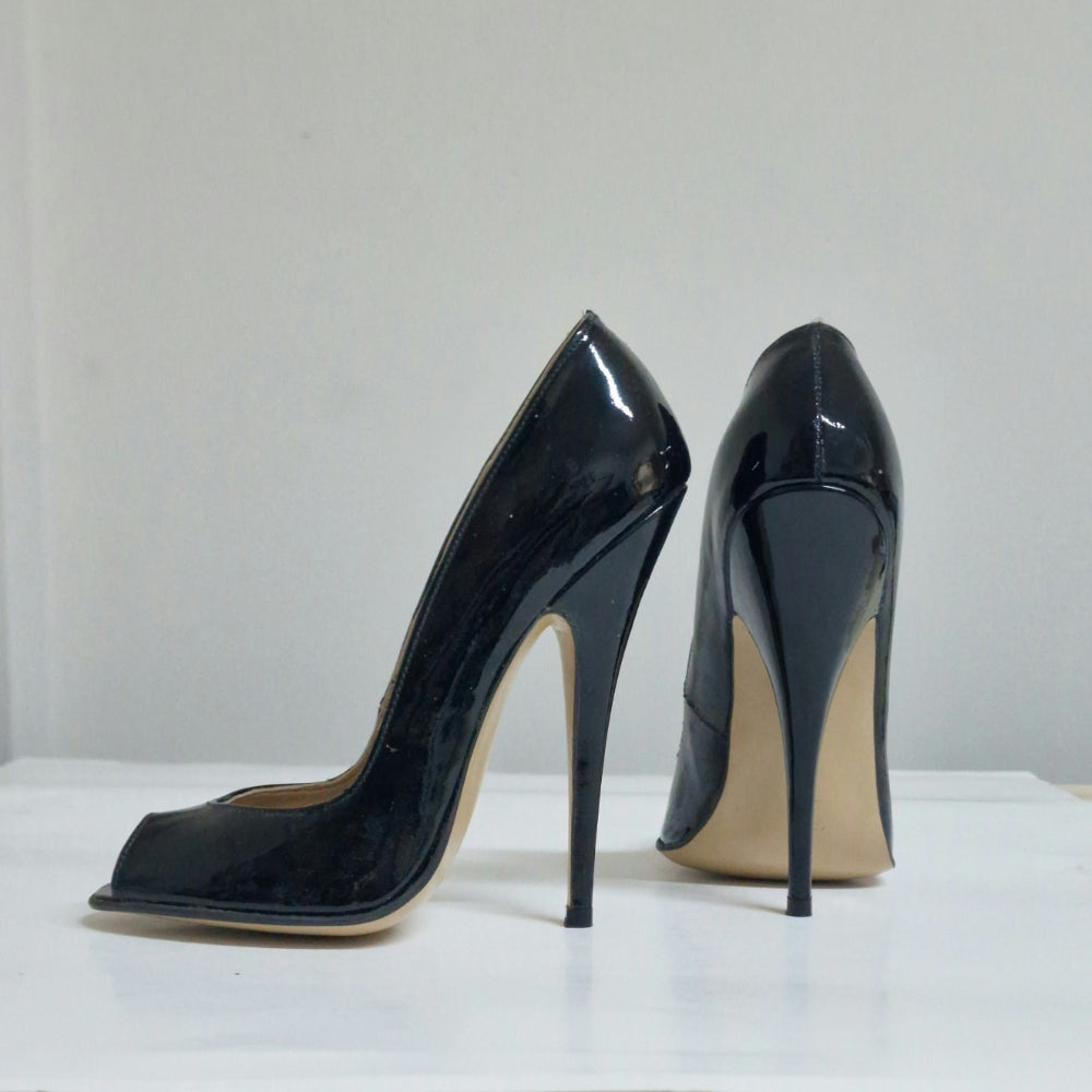 Haven. Classic Fetish Peep-toe Stiletto. Sample Sale. UK 4. EU 37. (Custom made)