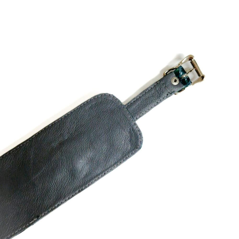 Belt No.3 with lockable buckle. Leather. (Custom made)