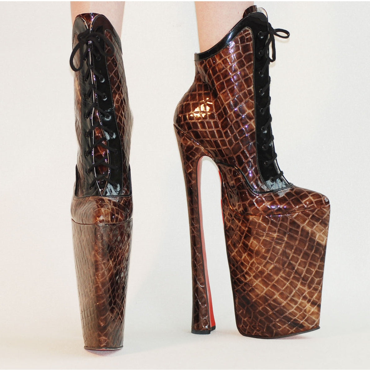 "Madame" High Platform Ankle Boot With Stiletto (Custom Made)