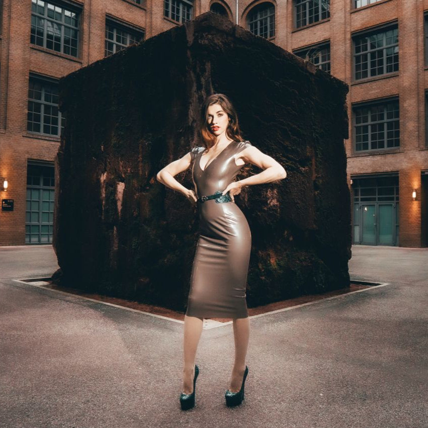 Belt No.3 with lockable buckle. Leather. (Custom made)