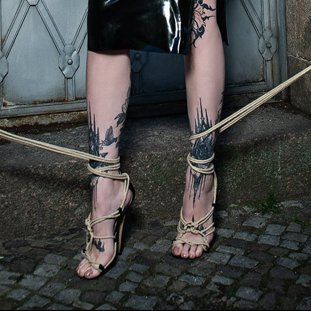 Shibari Sandal. Sample Sale. UK 7. EU 40. (Custom made)