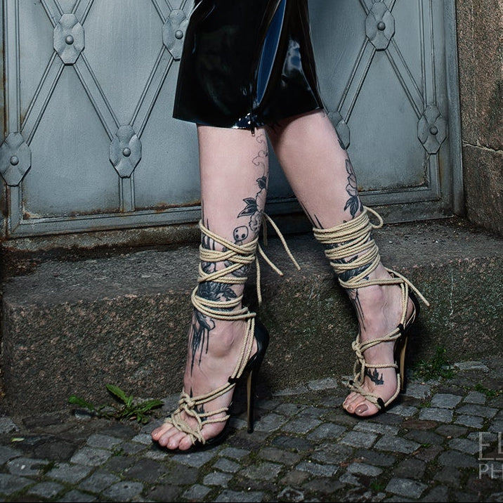 Shibari Sandal. Sample Sale. UK 7. EU 40. (Custom made)